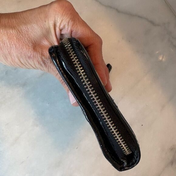 Coach Black and Cream Jacquard Signature Full Sized Wallet - Picture 5 of 9